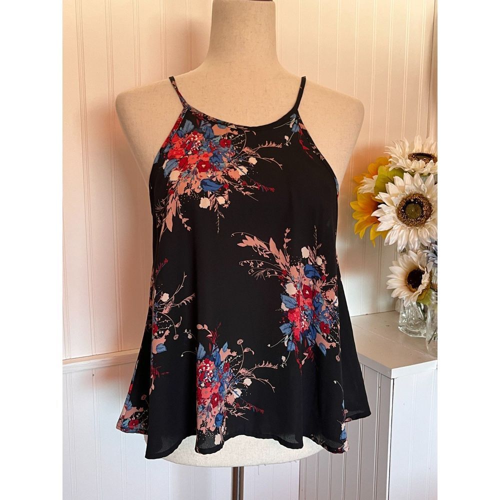 Black & Floral Tank Top